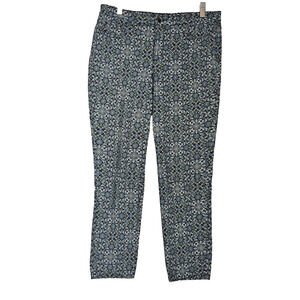 Charter Club Jeans Womens 8 Skinny Ankle Blue Multicolor Floral Boho Bristol